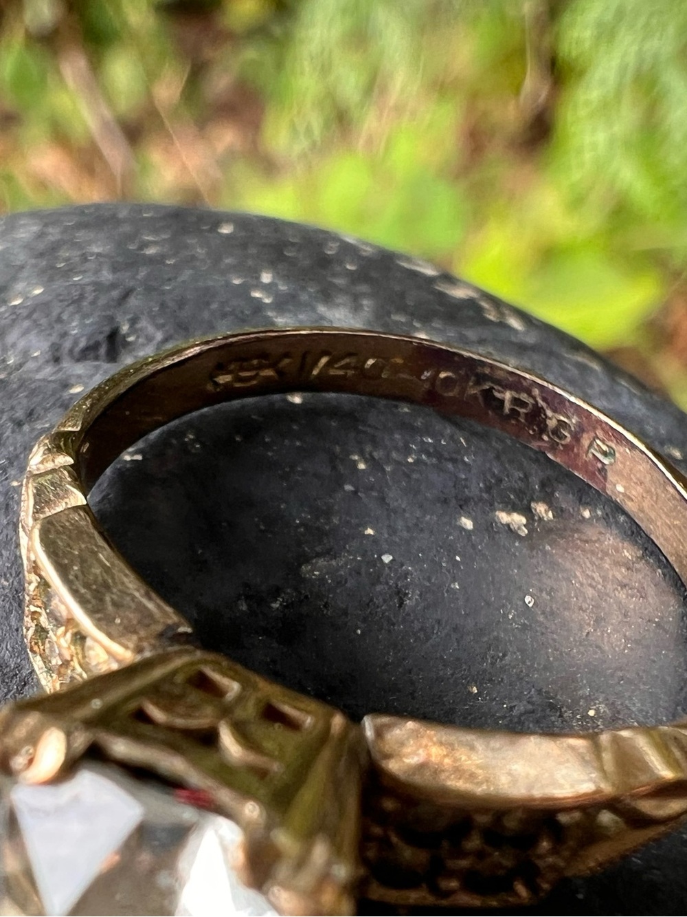 Vintage- Gold Ring with Gemstone - Picture 4 of 7